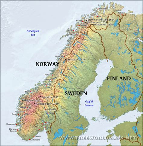geographic map of norway